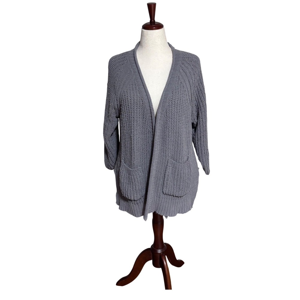 POL Oversized Chunky Boho‎ Cable Knit Cardigan| Medium